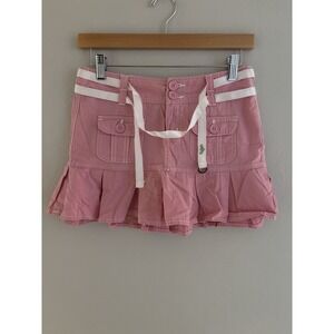 Aeropostale Aero Y2K Mini Skirt Ruffles Flirty Preppy Varsity Whimsical Sz 0